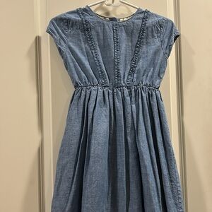 NWOT Olive Juice chambray lace dress cap sleeves button down back size XL 10/12